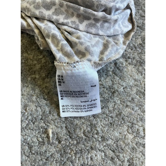 Women’s Charter Club Pajama Top Leopard Print Size M Q8 - Picture 7 of 7